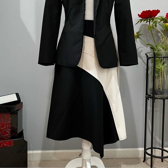 NEW The Limited 90s Classic Longline Structured Hourglass Pantsuit Midi Skirt 4 - Picture 7 of 16